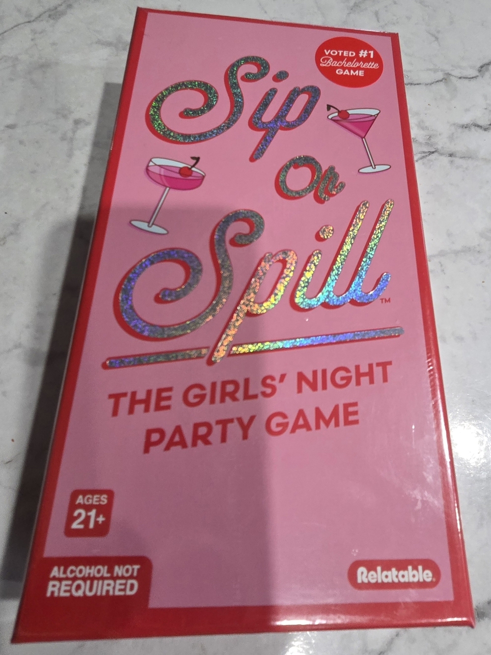 Sip or Spill The Girls' Night Party Game - Pink